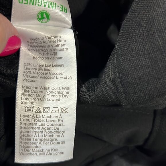 J. Crew Factory Elastic-back linen-blend pleated short in black NWT - Picture 12 of 14